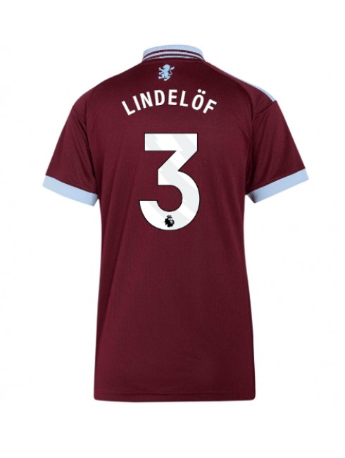 Aston Villa Victor Lindelof #3 Replika Hemmakläder Dam 2026-27 Kortärmad Aston Villa Victor Lindelof #3 Replika Hemmakläder Dam 2026-27 Kortärmad
